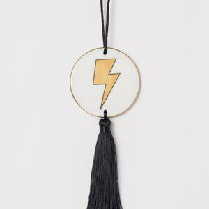 JONATHAN ADLER H&M TASSELED PORCELAIN DECORATION ORNAMENT HOME Black Flash